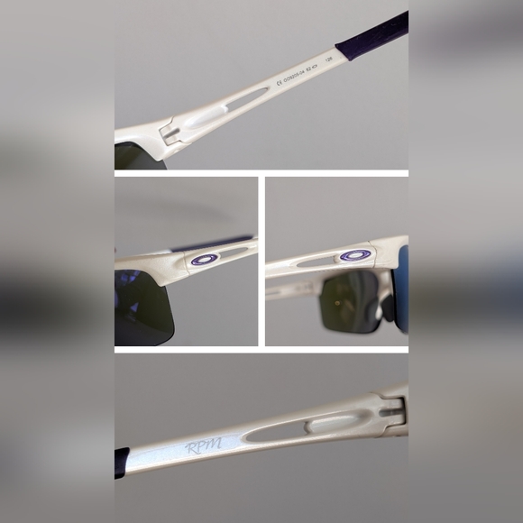 Oakley | RPM Squared Sunglasses, White Half Rim Frame, Purple Lenses - Picture 14 of 14